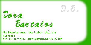 dora bartalos business card